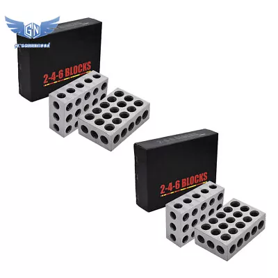 2 Matched Pair 2-4-6 Blocks 23 Holes .0002  Machinist Precision 246 Jig 2 4 6 • $123.95