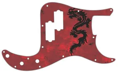P Bass Precision Pickguard Custom Fender 13 Hole Guitar Pick Guard Dragon 1 • $66.33