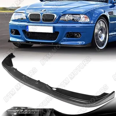 For 01-06 BMW E46 M3 H-Style Carbon Painted Front Bumper Lip Body Kit Spoiler • $105.99