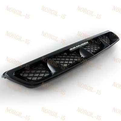 For 96-98 HONDA CIVIC 2/3/4DR Mugen Black Front Hood Mesh ABS Grille Grill Combo • $30.99