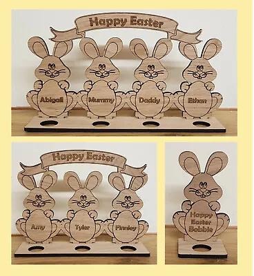 Personalised Easter Decoration Gift Cream Egg Holder Bunny Kinder Treat Hunt • £17.99