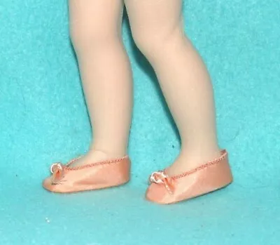 Vintage Madame Alexander Shoes In Peach Color With Ribbon Ties For 13-14  Doll • $12