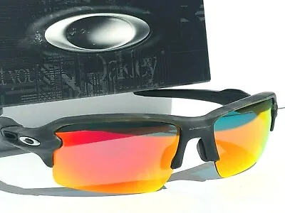 NEW* Oakley FLAK 2.0 Black CAMO W POLARIZED Galaxy RUBY Lens Sunglass 9188 • $146.88