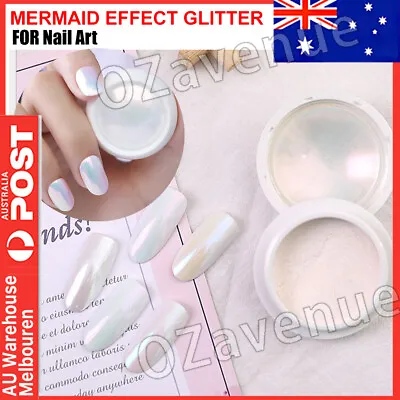 $5.45 • Buy Mermaid Effect Chrome Pearl Shell Powder Glitter Dust Shimmer Pigment Nail Art