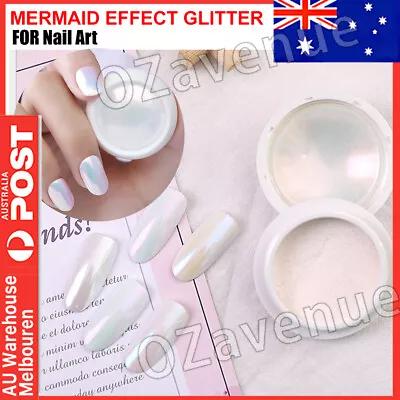 $5.69 • Buy Mermaid Effect Chrome Pearl Shell Powder Glitter Dust Shimmer Pigment Nail Art