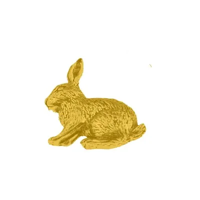 A17 Rabbit  Fine English Pewter Chrome Gold Plated Pin Badge Lapel • $11.19