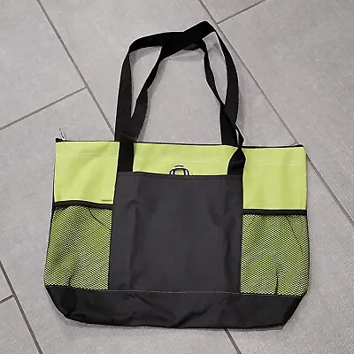 Tote Bag With Zipper And Mesh Pockets Shoulder Bag • $3.99