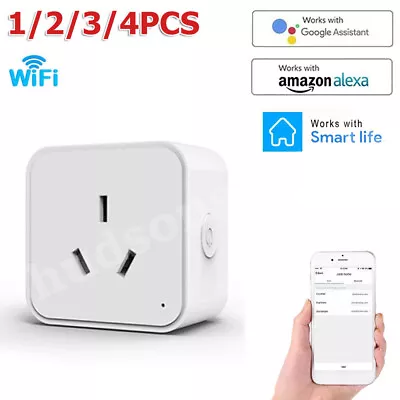 1-4x WiFi Smart Socket Remote Control Outlet Power For Google Home Alexa AU Plug • $22.99