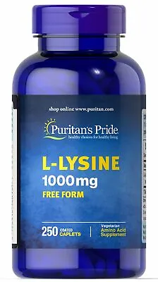 Puritan's Pride L-Lysine 1000 Mg - 250 Caplets • $15.75