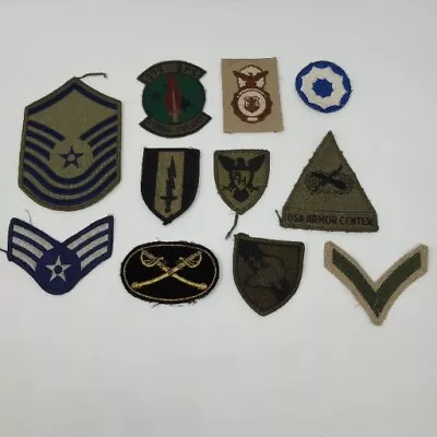 Lot Of 11 Assorted Vintage USA Military Patches • $18