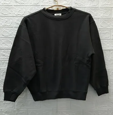 New Elwood Oversized Core Crewneck Vintage Sweatshirt Black Size Small • $59.99