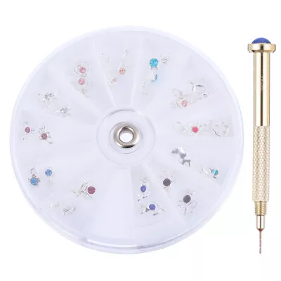 Nail Drill Accessories And Dangle Charm Piercing Tool Collection (24Pcs) • £6.69