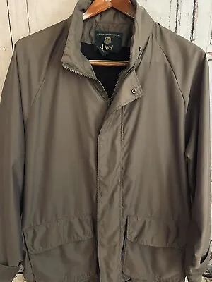 Orvis Jacket Olive Green Thigh Length Rain Jacket Coat Full Zip Sz Medium • $18.99