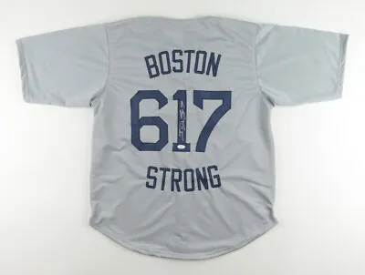 Jonny Gomes Signed Red Sox  Boston Strong  Jersey (JSA COA) Bean Town Area Code • $69.95