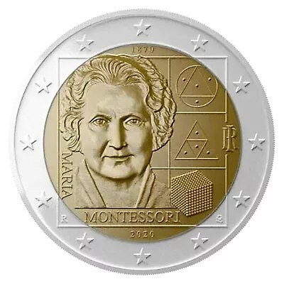 Italy - 2 Euro Commemorative 2020 Maria Montessori - UNC - FREE SHIPPING • $6.50