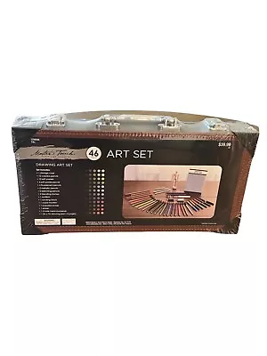 Master's Touch 46 Piece Drawing Art Set Fine Art Set - Leather Wood StyleCase • $30