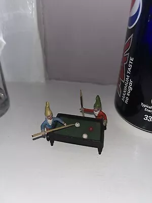 £75 • Buy Miniature Bronze Gnomes Playing Billiards