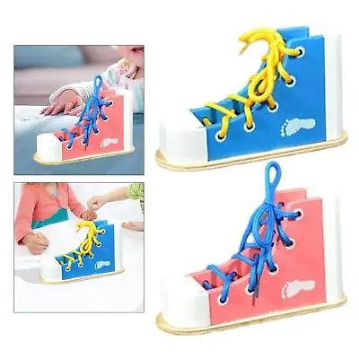 2x Learn To Tie A Shoe Educational Toy Shoe Tying Aid For Children Toddler • £14.53