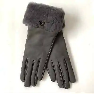 UGG Gray Leather Gloves Size Small XS • $30