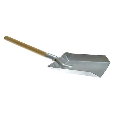 Metal Coal Shovel Wooden Handle Fireside Dustpan Fire Ash Fireplace Tools • £8.49