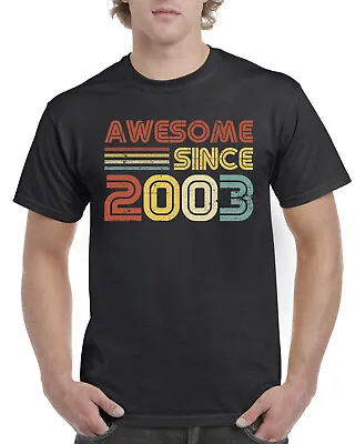 Mens 21st Birthday Gifts For Him T Shirt 21st Present 21 Years Old Born In 2003 • £12.99