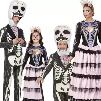 Day Of The Dead Senor Senorita Family Fancy Dress Costume • £27.99