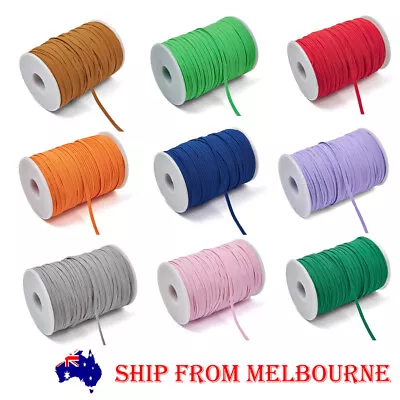 5 Meters 3mm 6mm Colourful Flat Elastic Band DIY Craft Sewing Clothes • $8.50