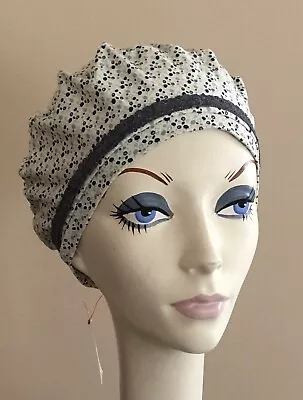 NWT! IMAGA Designer BERET Sleep Cap • Cotton Blend Knit• Lace Trim • $19.95