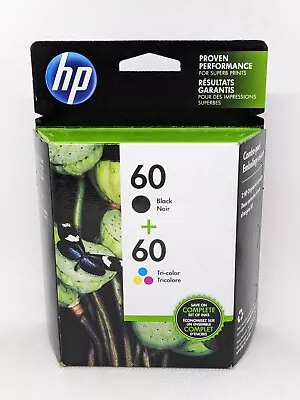 Brand NEW Genuine HP 60 Black & Tri-Color Ink Cartridges Combo Pack *EXP 08/23* • $29.99