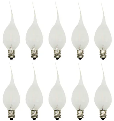 $18.94 • Buy 10 Silicone Dipped LED Night Light Bulbs, For Window Candles C7 Base, 0.7w,120v