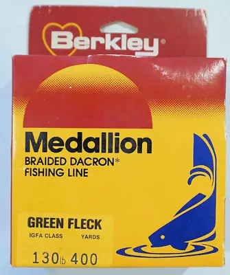 Berkley Vintage Medallion Braided Dacron Fishing Line 130# 400yd Green Fleck • $29.99