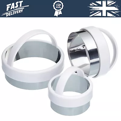 KitchenCraft 3 Piece Pastry Cutter Set Round Plain Edge Ideal For Scones • £9.74