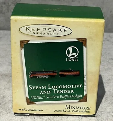 Hallmark 2004 Miniature Keepsake Ornament LIONEL Steam Locomotive And Tender • $8