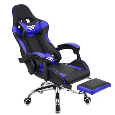 Gaming Leather Computer Chair Swivel Office Chair Recliner Leather Desk Chairs • £69.99