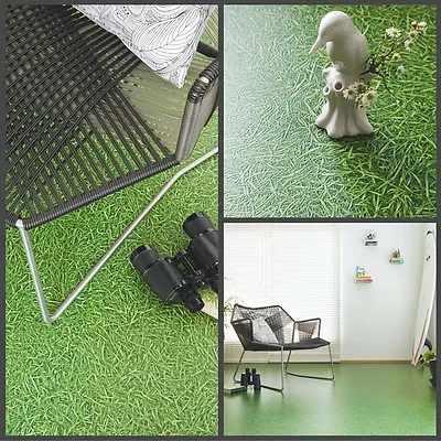 £0.99 • Buy Grass Effect Cushioned Vinyl Sheet Lino Kitchen & Bathroom Cushion Flooring Roll