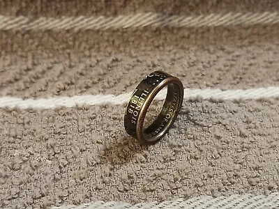 ILLINOIS Handcrafted Washington Quarters Coin Ring Size 6 1/2  2003 • $16.50