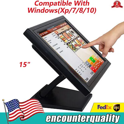 15  1024x768 Touch Screen Monitor W/Stand LCD VGA POS Display For Restaurant • $104.50