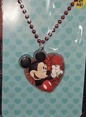 Disney Mickey Mouse Heart Necklace Light Up Needs Batteries • $10.99