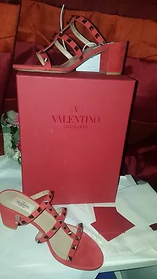 Valentino Rockstud Caged Sandal Heel Shoes 60mm Eu 38.5 UK 5.5 US 8.5 New • £450