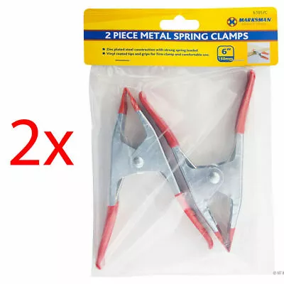 4pc 6  Metal Spring Clamp Hand Tool Diy Clips Tarpaulin Market Workshop Craft • £2.99