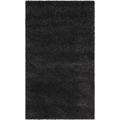 Safavieh Milan Shag 5'1  X 8' Power Loomed Rug In Dark Gray • $208.99