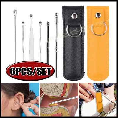 New Ear Pick Wax Remover Scoop Ear Dig Cleaning Tools Set Stainless Steel 2023 • £2.90