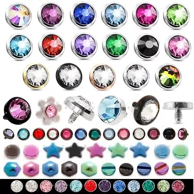 £4.99 • Buy Dermal Anchor Top - Micro Dermal Head Microdermal Surface Piercing Flat Gem Star