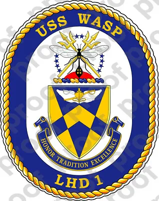 Sticker Usn Us Navy Lhd 1 Uss Wasp • $5