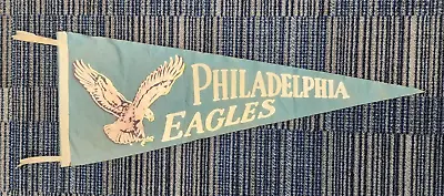 RARE Vintage C 1960 Philadelphia EAGLES NFL Wool Felt FULL-SIZE PENNANT Bednarik • $60