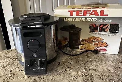 TEFAL T-FAL Super Safety Fryer Safety Fryer Deluxe Model 8215 Made In France VTG • $67.99