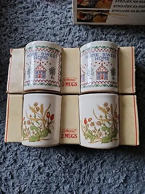 4 X St Michael Marks & Spencer Tea / Coffee Mugs Unused Vintage In Packaging • £20