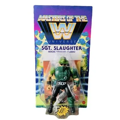 WWF WWE Masters Of The Universe Sergeant Slaughter SERIES 7 NEW/SEALED MOC • $54