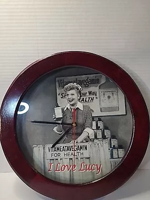 I Love Lucy  Vitameatavegamin  Wall Clock 12  Diameter Wood/Glass • $35