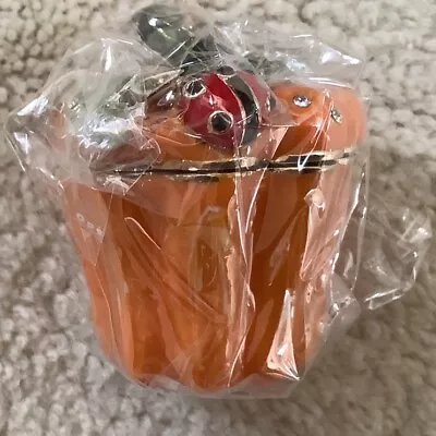 Zanzibar Fall Pumpkin Trinket Box 265 Lady Bug Pearl Street Mall Rivers Casino • $8